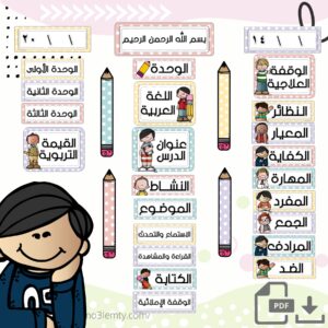 بطاقات السبورة اللغة العربية (معلمتي)-بنين-منتج رقمي
