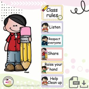 قوانين الفصل (معلمتي)-انجليزي -بنين-منتج رقمي