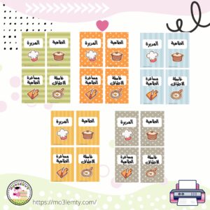 بطاقات المهام(الغذاء والتغذية)-نموذج(٢)-منتج مطبوع