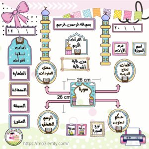 بطاقات التربية الاسلامية والقرآن الكريم (ملون)-منتج مطبوع